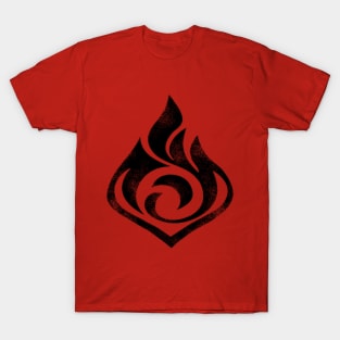 Genshin Impact Pyro Black T-Shirt